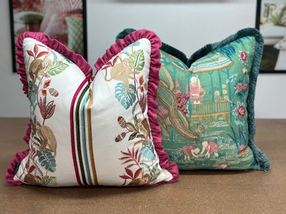 Monkey Magic Embroidered Cushion