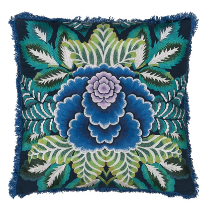 Rose De Damas Embroidered Blue