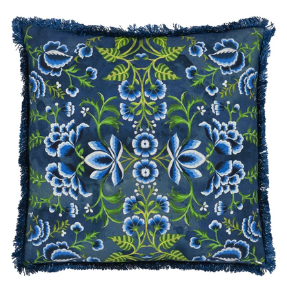 Rose De Damas Embroidered Blue