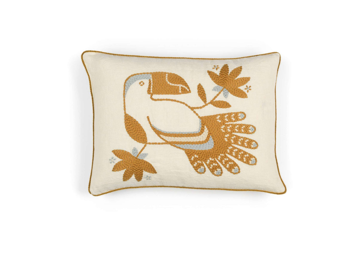 Cristobal Cushion | Retro-Inspired Design with Feathered Hero Motif