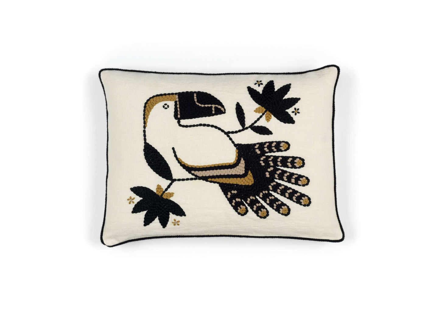 Cristobal Cushion | Retro-Inspired Design with Feathered Hero Motif