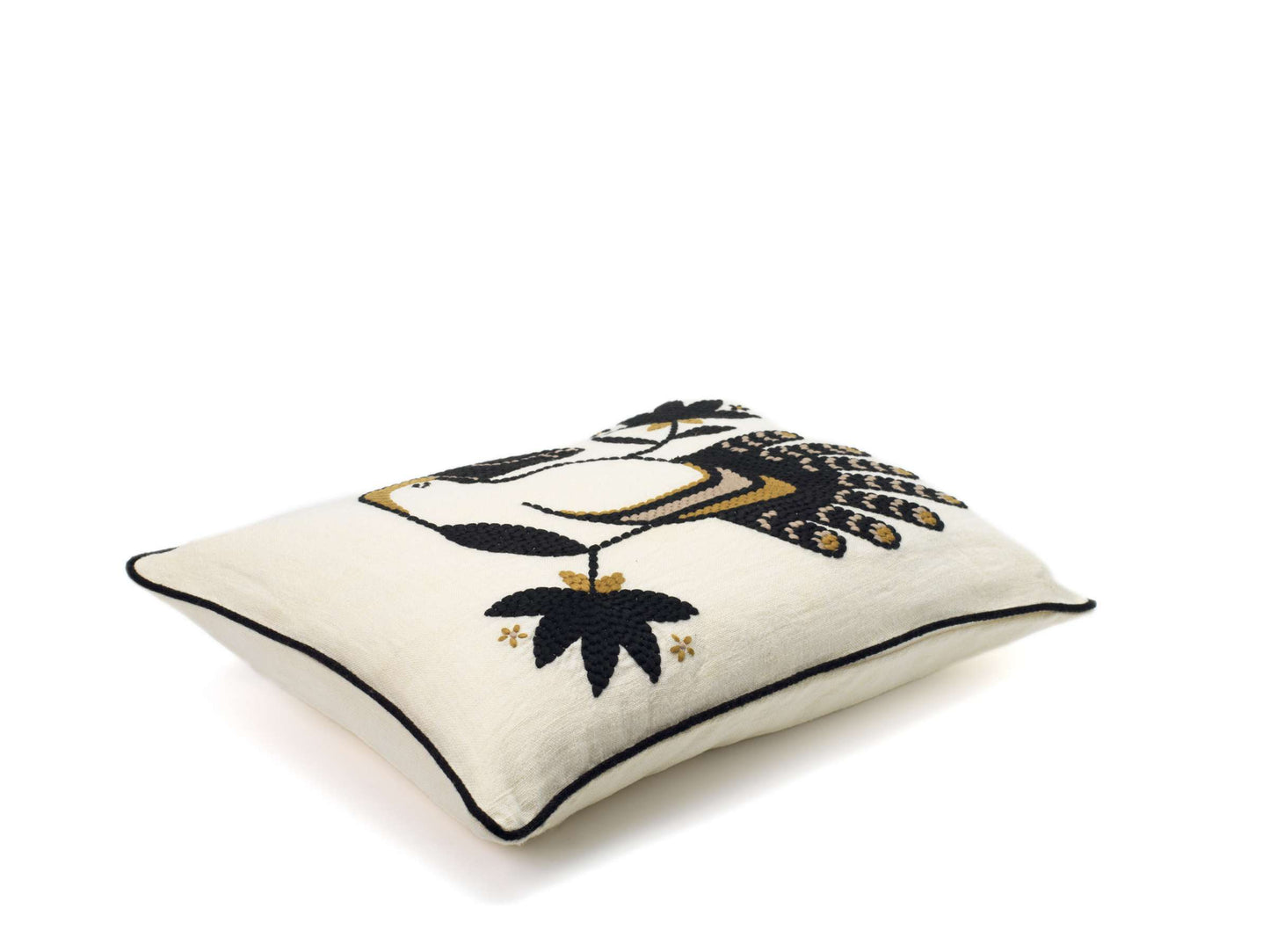 Cristobal Cushion | Retro-Inspired Design with Feathered Hero Motif