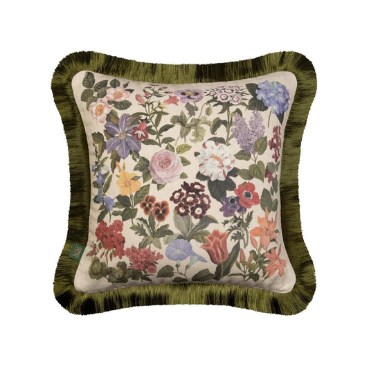Floralia Medium | Fringed Floral Cushion